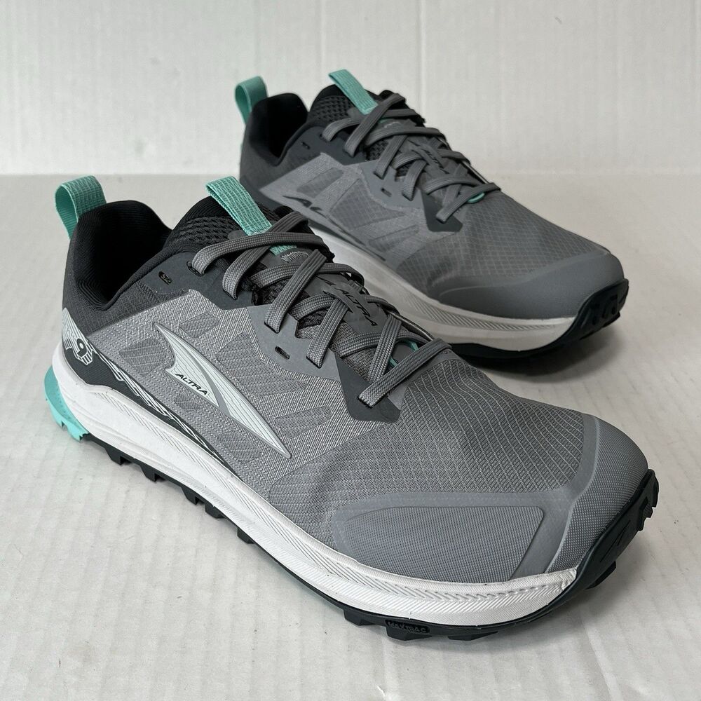 Altra Lone Peak 9 Womens 9 Wide Gray Teal Trail Running Shoes Zero Drop Hiking